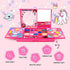 AMOSTING Kids Makeup Kits for Girls,Kids Washable Makeup Kit with Mirror,Girls Play Makeup Princess Toys for Kids,Make Up Toy Cosmetic Kit Gifts for Toddler Kids