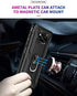 FLYME for Xiaomi Poco X3 NFC/Poco X3/Poco X3 Pro Case with Screen Protector(2 Pack), Telegaming Dual Layer Hybrid Tank Armor Case with Kickstand Shockproof Soft TPU & Tough PC Back Cover,Black