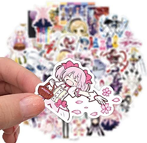 50PCS Anime Puella Magi Madoka Magica Stickers,Popular Classic Anime Stickers for Laptop Water Bottles Phone Case Notebook Decal (Puella Magi Madoka Magica)