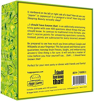 Hygge Games ...I should have known that! Trivia Game Green