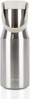 LocknLock Metro Bottle Double-Wall Insulated Stainless Steel with Silicone Handle, 16 oz, Silver
