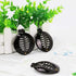 WEFOO 12Pcs 2.5" Black Round Banana Clips Effortless Beauty Assorted Side Combs Ponytail Hair Clip Comb Pin for Women Girls