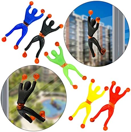 DoDoMagxanadu 14 Pack Vinyl Assorted Stretchy Sticky Toy Novelty Fidget Toy Including Large Sticky Hands, Wall Climber Men, Hammers, Snakes,Lizards,Crocodile and Flying Frogs for Party Favor Kids