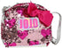 Jojo Siwa Crossbody Purse for Girls, Glitter Brushed Sequins with Bow, Little Girl's Lightweight Messenger Bag, Sling Bag for School and Outings, Pink Hearts with Adjustable Silver Strap