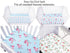 Floral Bassinet Sheet Set 3 Pack Jersey Knit Ultra Soft Stretchy Compatible with Halo,Graco,Dream On Me,MiClassic,Chicco Lullago,Delta,4Moms,Mika Micky Mattress and More for Baby Girl Boy Blue