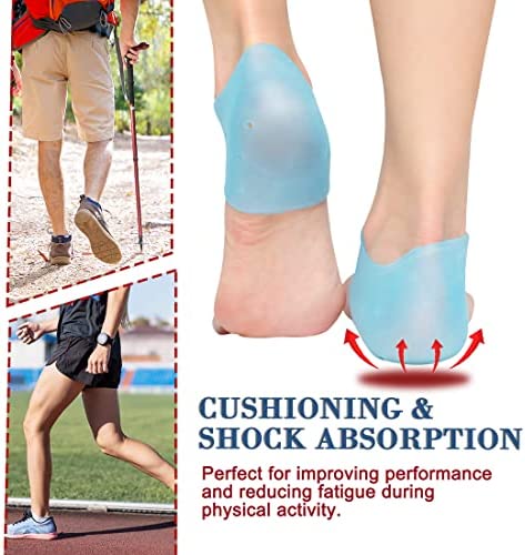 Heel Cups for Heel Pain,Heel Protectors, (3 Pairs Soft Gel?Plantar Fasciitis Relief and Heel Supports, Heel Sleeves Great for Heel Spurs , Heel Pain, Heal Dry Cracked Heels, Achilles Tendinitis