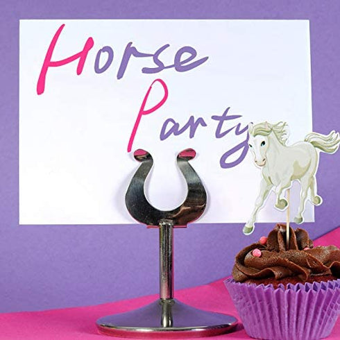 48 Pieces Horse Cupcake Toppers Horse Racing Cake Toppers Equestrian Themed Birthday Party Decorations for Birthday Party Cake Decorations
