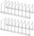 SANNO Pot Lid Organizer, Rack Holder Rest Storage, for Pot Lids, Plates, Cutting Boards, Bakeware, Cooling Rack, Serving Trays, Total 8 Compartments, Stainless Steel