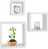 Greenco, White Set of 3 Wall Mounted Cube Floating Shelves, Finish