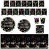 Glow Party Supplies-Complete Pack Glow Party Tableware Including Plates, Cups, Napkins for Glow Birthday, Roller Skating, Ice Skating,Dance Party Serves 16