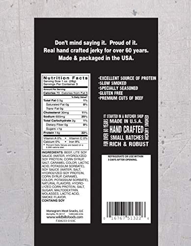 Wild Bill's Hickory Smoked Beef Jerky 3 Ounce Pack (3 count)