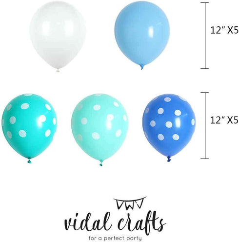 VIDAL CRAFTS 1st Birthday Boy Decorations, Happy Bday Bunting, High Chair Burlap Banner, Tissue Pom Poms, Balloons, Cake Topper, Party Hat, First Birthday Supplies- First Birthday Decorations for boys