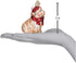 Old World Christmas Ornaments: Snowy Pig Glass Blown Ornaments for Christmas Tree (12419)