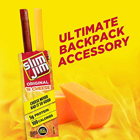 Slim Jim Original 'N Cheese, Original Flavor, 0.9 oz 10 ct