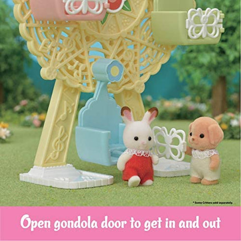 Calico Critters Baby Ferris Wheel, Dollhouse Playset with Toy Poodle Figure Included