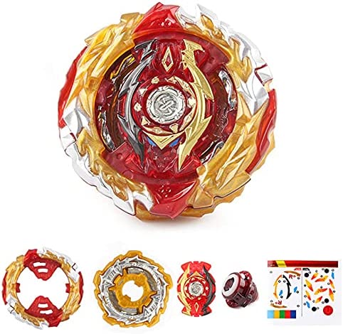Battling Sparking String Launcher, World Spriggan Top Burst Launcher Set, Left and Right Spin String Launcher Grip Compatible with All Bey Burst Series - Red