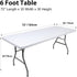 BDDC Table Cover, Fitted Table Clothes for 6 Foot Rectangle Tables, Red Table Cloths for Parties, Wedding, Banquet and Festival (Red, 6 Ft)