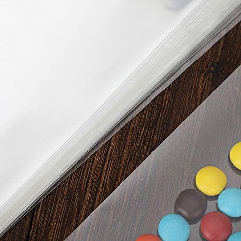 200 pcs Clear 2" x 10" Long Self Seal Cello Cellophane Bags Resealable Poly Bags 2.8 mils for Bakery Cookies Candles Christmas Halloween Party Decorative Pretzel Sticks