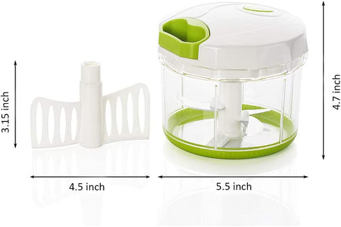 Manual Hand Pull Food Chopper Large Capacity Kitchen Onion Garlic Vegetable Blender Mincer(4 cup) by Vinipiak