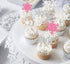 Glitter Winter Onederland Birthday Cake Topper( set of 1 ) and Snowflakes One Winter Wonderland Cupcake Toppers ( set of 12 ) Winter First Birthday Party Decorations Baby Girls 1st Birthday