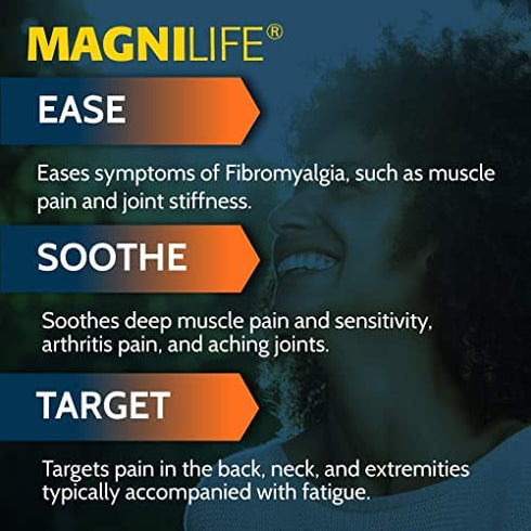 MagniLife Pain and Fatigue Relief, Fast-Acting Relief for Fibromyalgia, Arthritis, and Muscle Aches - 125 Quick Dissolve Tablets