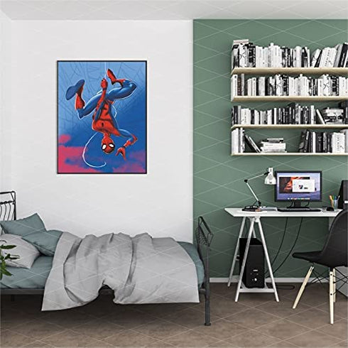 Batuba Design - Boys Wall Decor Poster Prints, Set of 4 FRAMELESS (8''x10''), Superhero room decor for boys, Superheroes poster, Superheroes Wall Art, Posters For Boys Room,