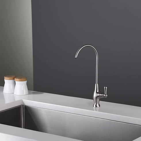 RULIA, Drinking Water Faucet,Water Filtration Faucet,Drinking Water Purifier Faucet, Kitchen Water Filter Faucet, Brushed Nickel, Stainless Steel, RB1032