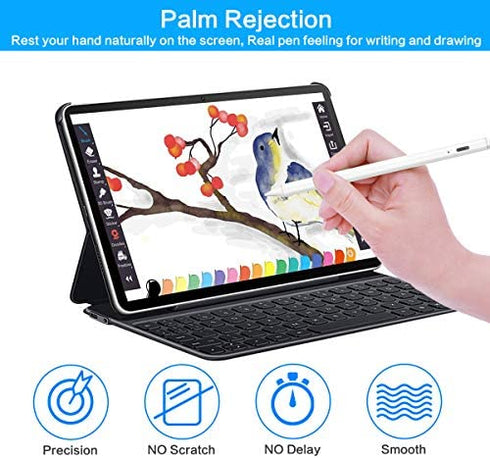 Stylus Pen for Apple iPad Pencil - Pen for iPad 9th 8th 7th 6th Gen Palm Rejection for Apple Pencil 2nd Generation Compatible 2018-2022 iPad Mini 6th 5th iPad Air 5th 4th 3rd iPad Pro 11-12.9 Inch