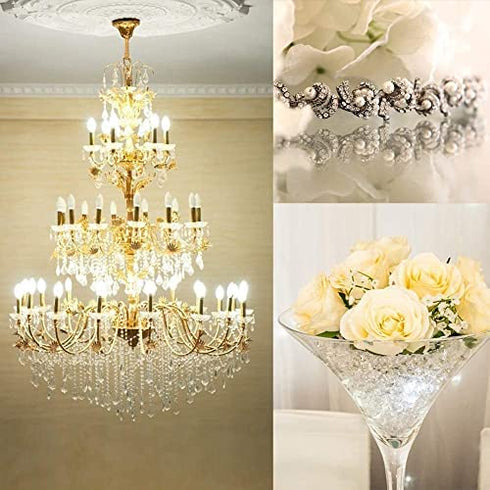 5000pcs Crystals Acrylic Diamonds Rhinestones for Wedding Table Scatter Centerpiece Decorations, Makeup Brush Holder Vase Beads(Clear, 3 MM)