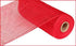 10 Inch x 30 feet Deco Poly Mesh Ribbon - Metallic Red and Red Foil : RE130124