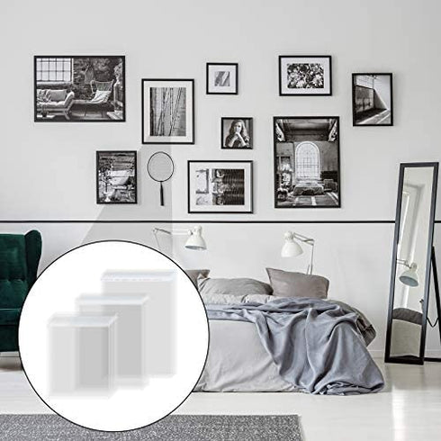 3 Mil Thick Crystal Clear Sleeves No Acid Storage Bags Transparent Sealing Bag for Art Photo Prints Framing Mats Mattes, 5 x 7 Inch, 8 x 10 Inch, 11 x 14 Inch (60 Pieces)