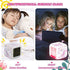 TOUCH X Girls Alarm Clocks, Unicorn Night Light Kids Alarm Clocks with 4 Sided Unicorn Pattern&9 Kinds of LED Glowing Wake Up Bedside Clock Gifts for Unicorn Room Decor for Girls Bedroom