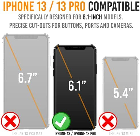 Alpatronix Battery Case for iPhone 13 and iPhone 13 Pro (6.1 inch), Strong Slim Portable Protective Extended Charger Cover with Wireless Charging and Certified Connector Chip (BX13) – Black