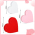 3 Pieces Valentine's Day Heart Wood Sign Heart Tray Decor Love Heart Shape Home Decor Freestanding Red Pink White Heart Table Decorations for Valentines Day Wedding Party