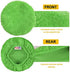 eFuncar Car Windshield Cleaning Tool Bonnets - 6 Pack, 5” Windshield Cleaner Wand Cloths Replacement Pads Thickened Green Coral Fleece Car Window Glass Cleaner Bonnets