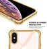 SALAWAT for iPhone Xs Max Case Clear iPhone Xs Max Case Cute Shock Absorption TPU Bumper Phone Case Cover Slim Anti Scratch Hard PC Back Hybrid Protective Case for iPhone Xs Max 6.5inch 2018 (Gold)