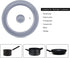 Universal Lid for Pots and Pans,Heat-Resistant Tempered Glass Frying Pan Lids One Size Fits All, Diameter Cookware Dishwasher Safe, Grey 3 In 1 Work Bakeware Silicone Pans Lids(7.9œ 8.7? 9.5œ, Grey)