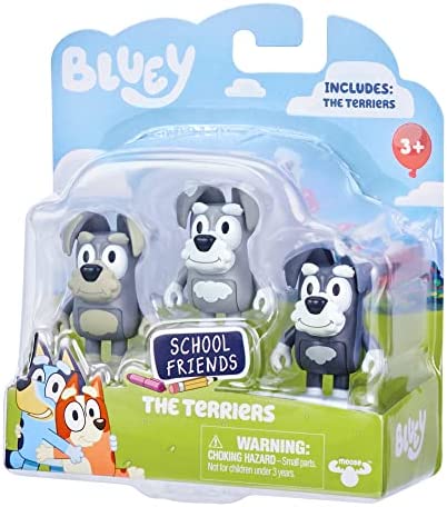 Bluey Figure School Friends Theme Pack: The Terriers, 2.5 inch Figures with Accessories