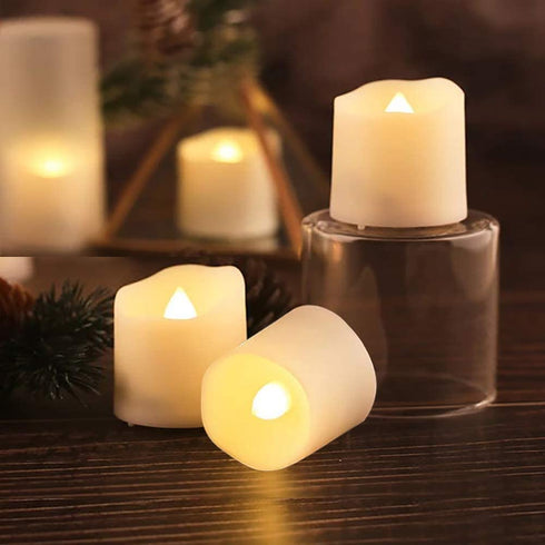 Homemory 2X Battery Capacity Timer Tea Lights, Flameless Flickering LED Tea Lights Battery Operated, 12-Pack, Warm White, 1.57'' D x 1.37'' H, Ideal for Home Decor and Gifts Choice