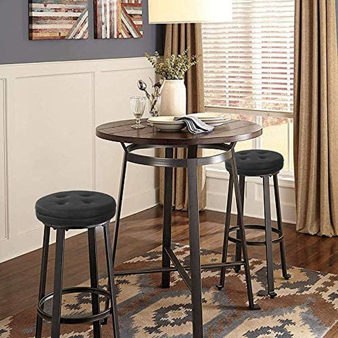 baibu Bar Stool Cushions, Super Breathable Round Bar Stool Cover Seat Cushion Black 12" - One Cushion Only