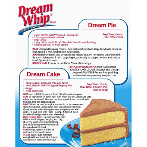 Dream Whip Whipped Dessert Topping Mix 2.6-Ounce Box (Pack of 2) with By The Cup Mood Spoons