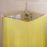 Hershii Curved Corner Shower Curtain Rod Wall Mounted L-Shaped Bathroom Curtain Hanger Pole Decorative Extendable Bathtub Metal Shower Rail Bar 40.15'' x 46.45 ''- 70.86''