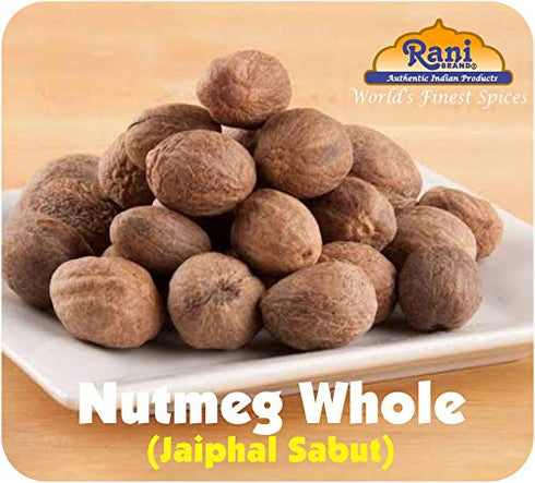 Rani Nutmeg (Jaiphul) Whole Spice, 21-23 Pieces, 3.5oz (100g) ~ All Natural | Vegan | Gluten Friendly | NON-GMO | Indian Origin