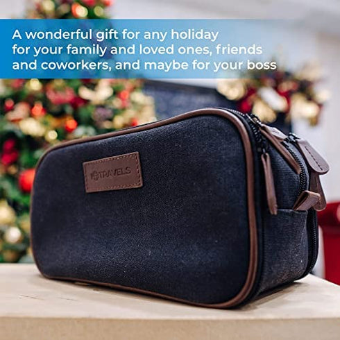 Travel Toiletry Bag - Dopp Kit for Men - Cosmetic Toiletry Bag for Men | Large Portable Bathroom Accessories Kit| Toiletry Kit | Hygiene Shaving bag | Mens Toiletry Travel Bag | Toiletries Bag for Men