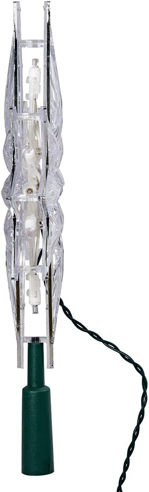 Kurt Adler 10-Light 10-1/2-Inch Clear LED 8-Point Star Treetop