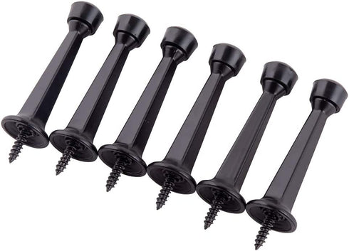 HOME MASTER HARDWARE Solid Heavy Duty Door Stops Door Stoppers 3" Oil Rubbed Bronze w/ Rubber Tip 12 Pack