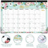 2023-2024 Desk Calendar - 18 Monthly Desk/Wall Calendar 2-in-1,16.8" x 12", Jan 2023 - Jun 2024, Thick Paper with Corner Protectors, Large Ruled Blocks - Floral