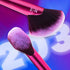 Real Techniques Rebel Edge Makeup Brushes, Cropped Brush Heads for Powder, Eyeshadow, Highlighter, and Blush, Set of 3