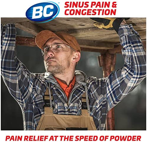 BC Powder Sinus Pain & Congestion Relief, Dissolve Packs, 4 Individual Packets, 6 Pack