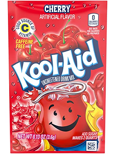 KOOL-AID CHERRY Unsweetened Drink Mix (12 Packets)